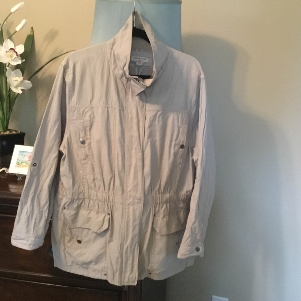 Coldwater Creek-Tan Safari Utility Jacket